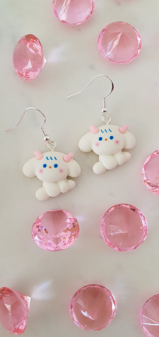 Super Cute Fluffy Dog Head Tilt Set of Earrings