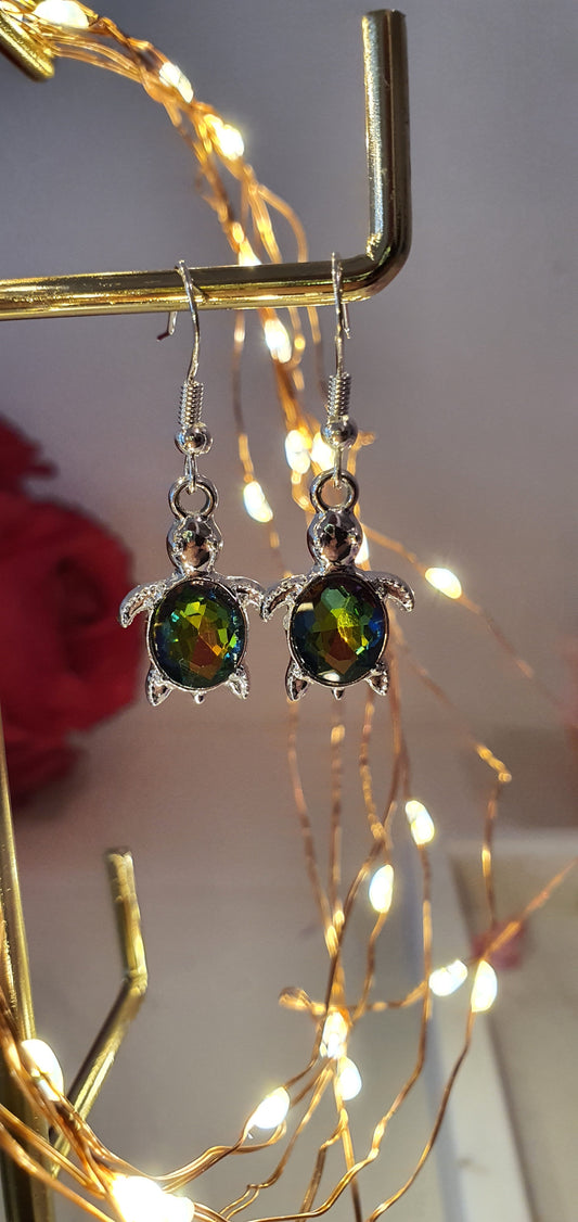 Gorgeous Blingy Tiny Turtles - Set of Earrings