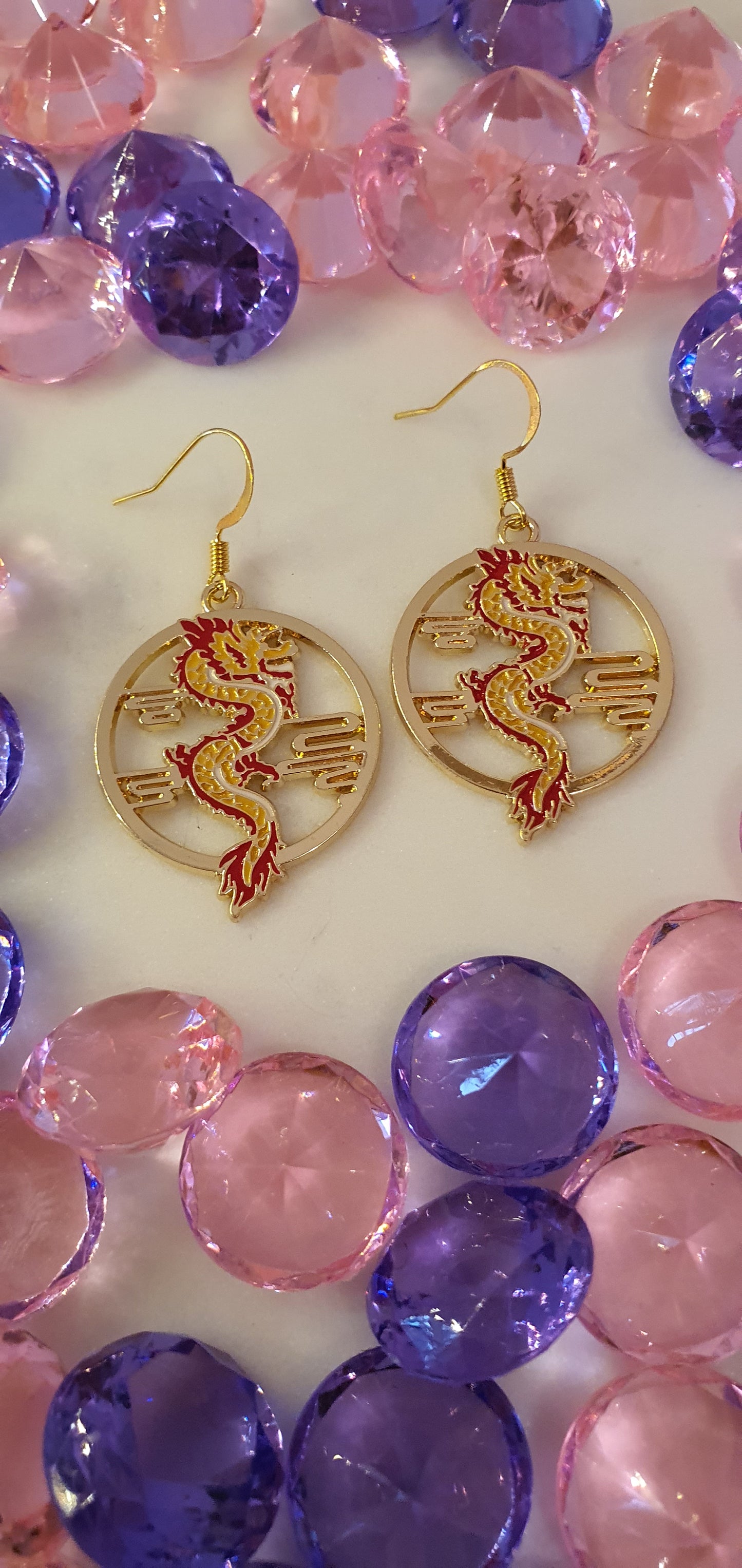 Gorgeous Chinese Dragon Set of Earrings