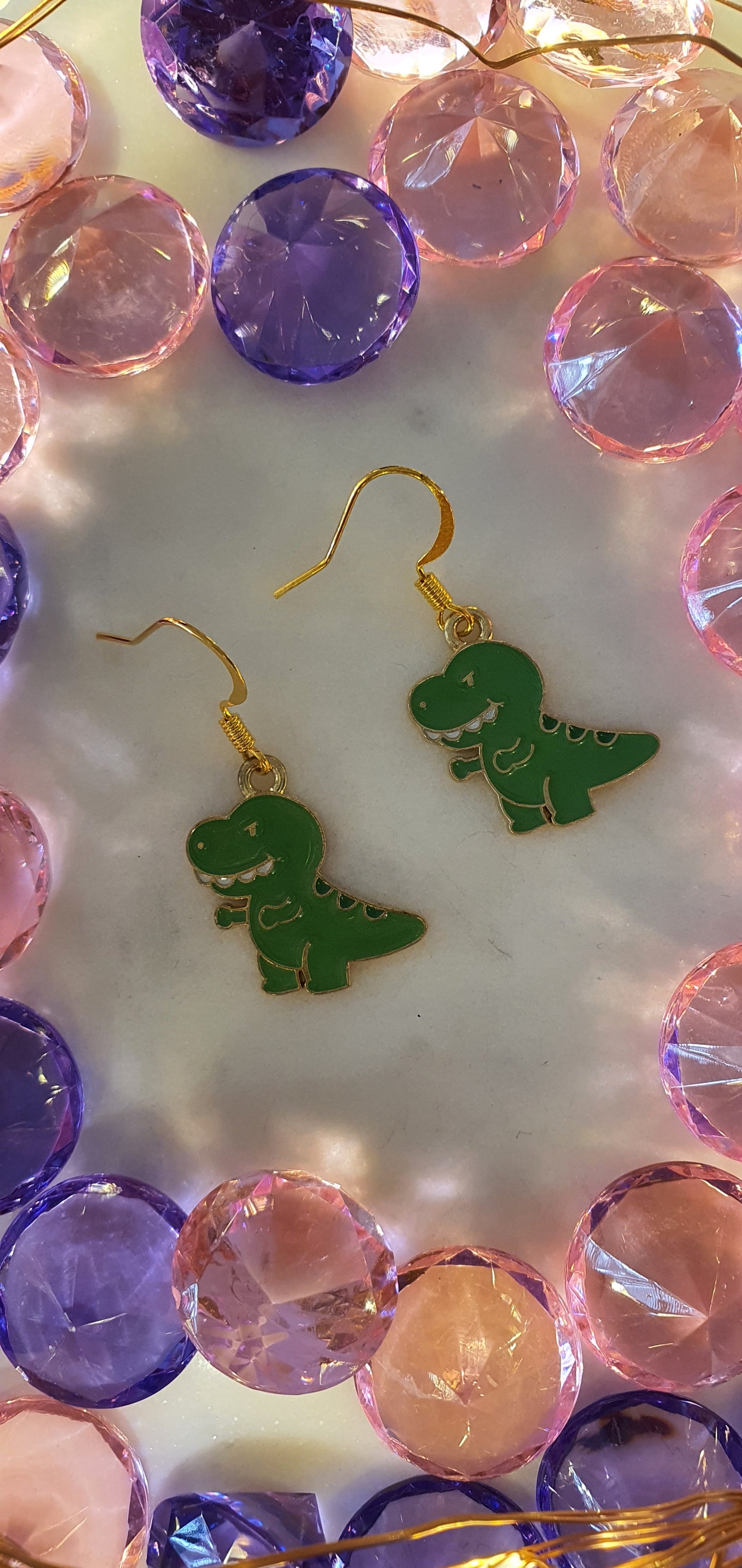 Dinosaur Rex Is Always Happy - Set of Earrings