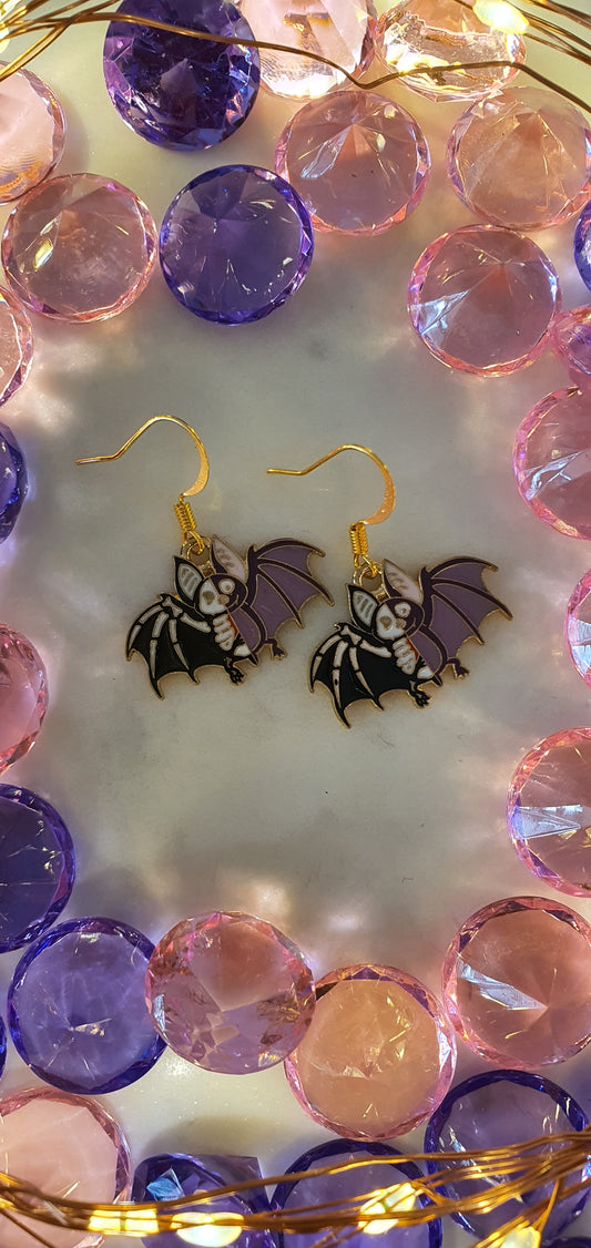 Horror - Bat Skeleton Set of Earrings - Day of the Dead