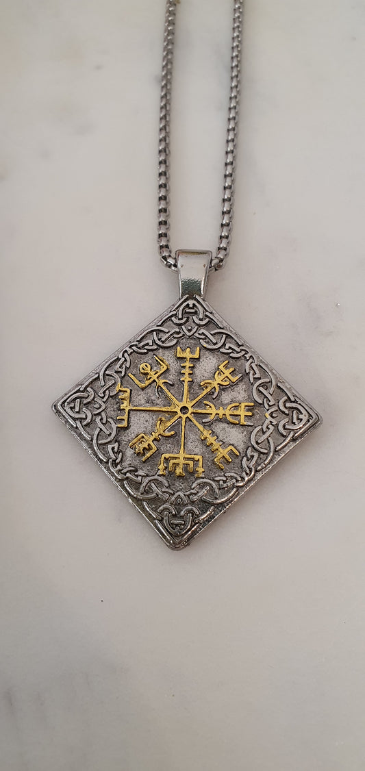 Viking Celtic - Asgard Nordic Vegvisir Compass Necklace