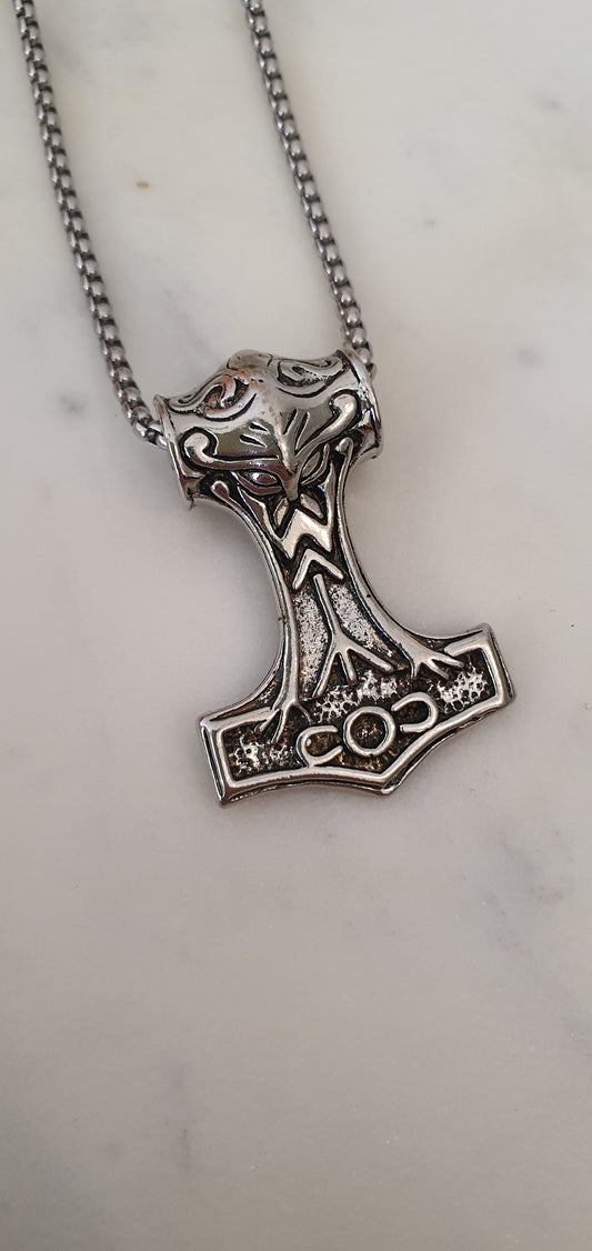 Viking Celtic - Asgard Nordic Mjolnir Thor's Hammer Necklace