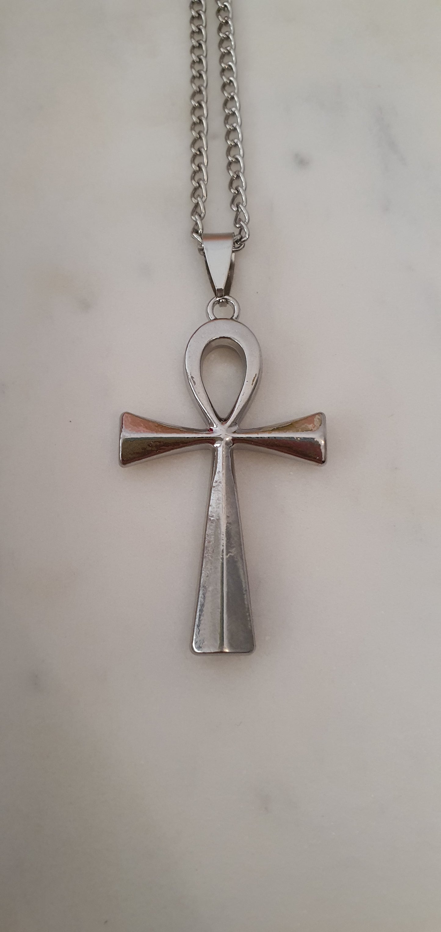 Goth Punk - Egypt Silver Ankh Life Pendant - Gothic Style