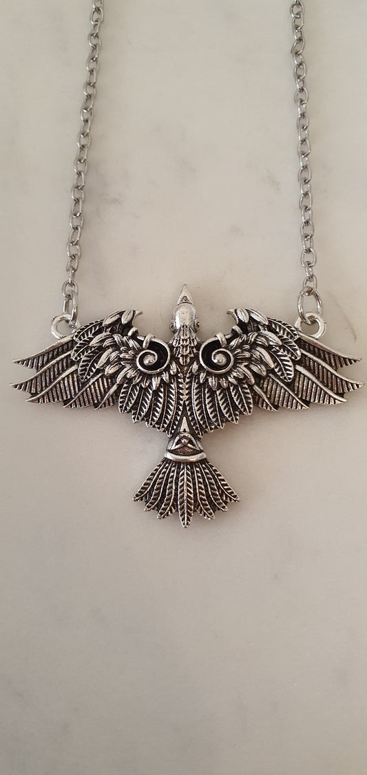 Viking Celtic - Raven Messenger of the Gods Valhalla Necklace