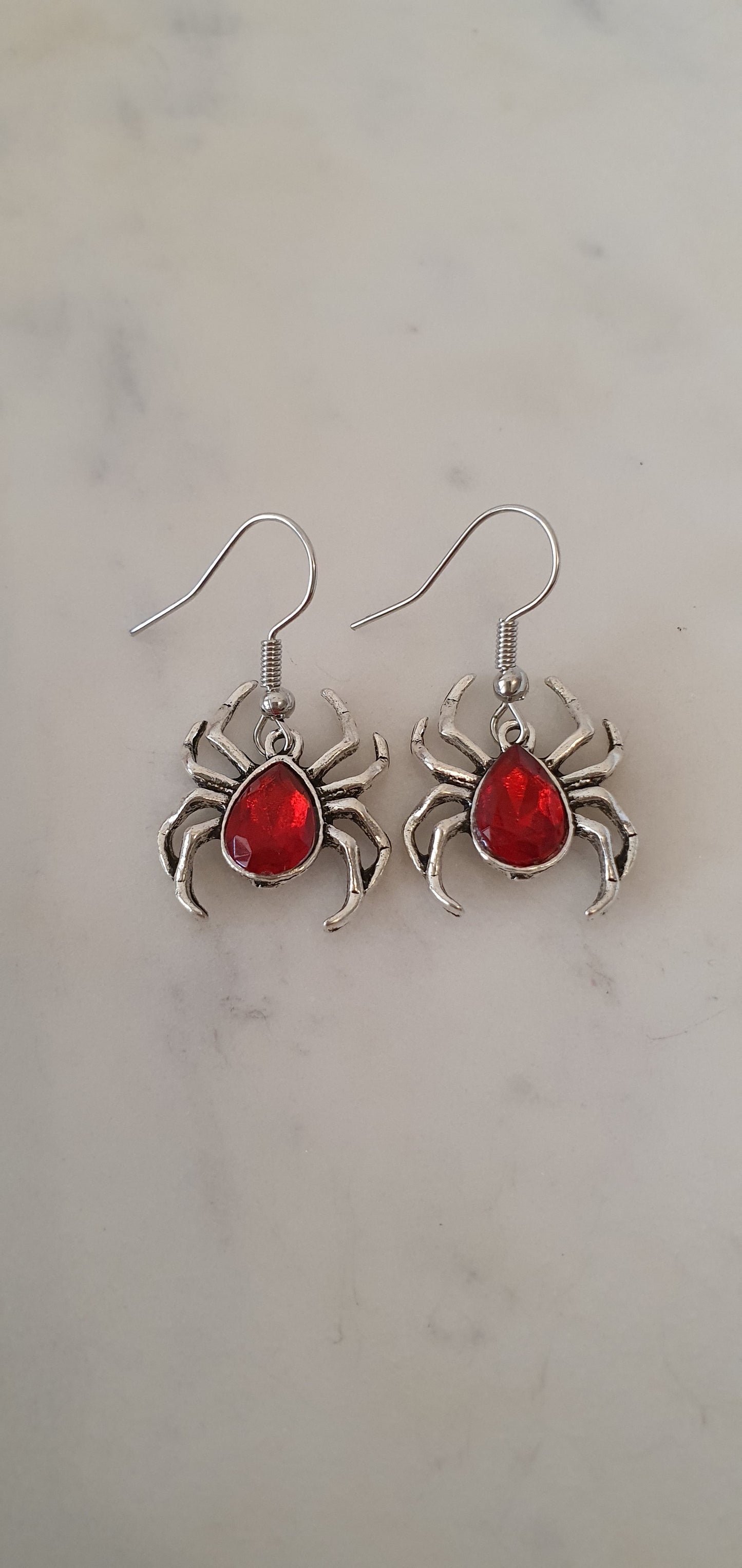 Goth Punk - Sliver Redback Spider Set of Earrings - Trendy Gothic