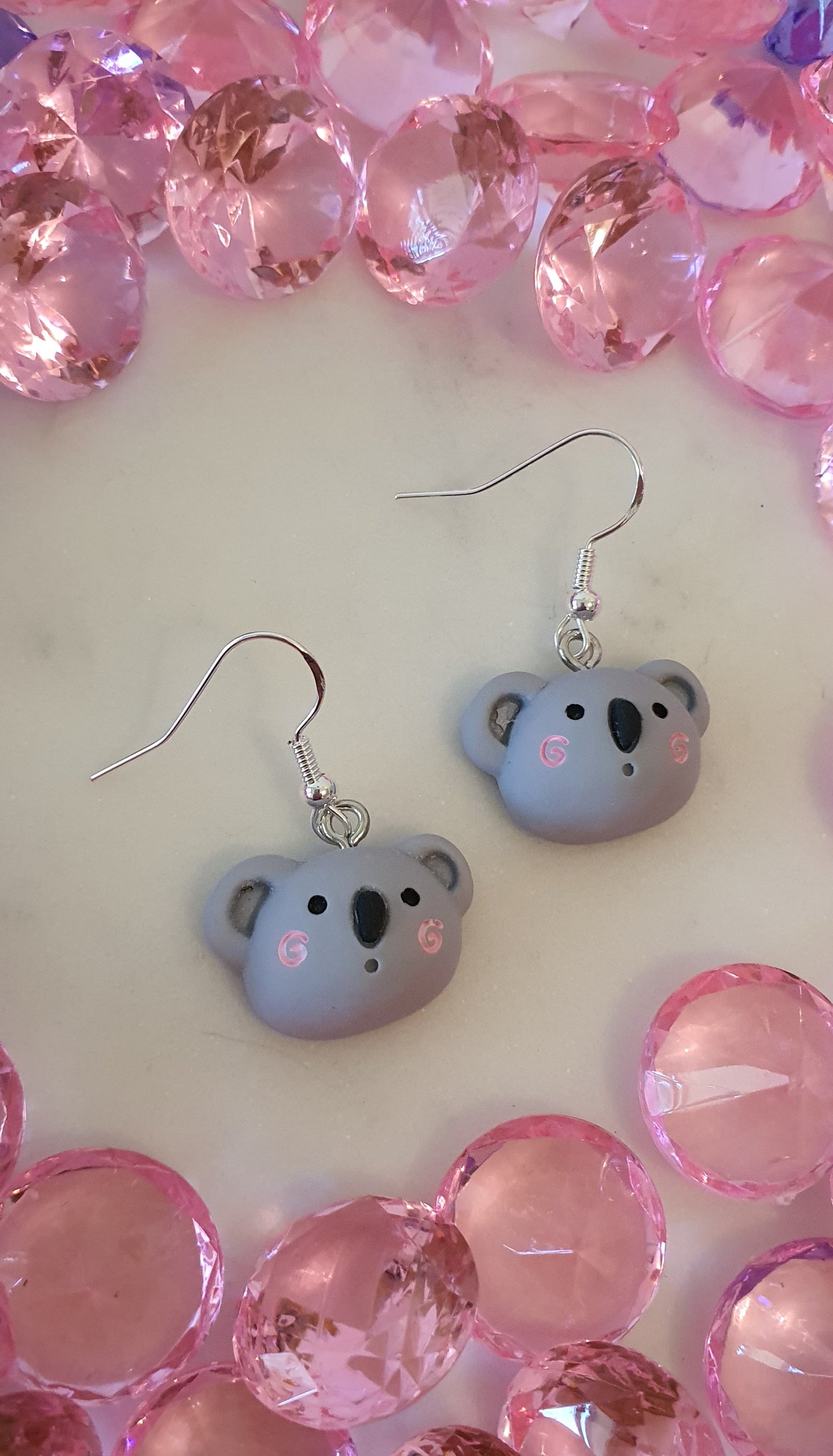 Precious Koala Bear Surprised Face Set of Earrings