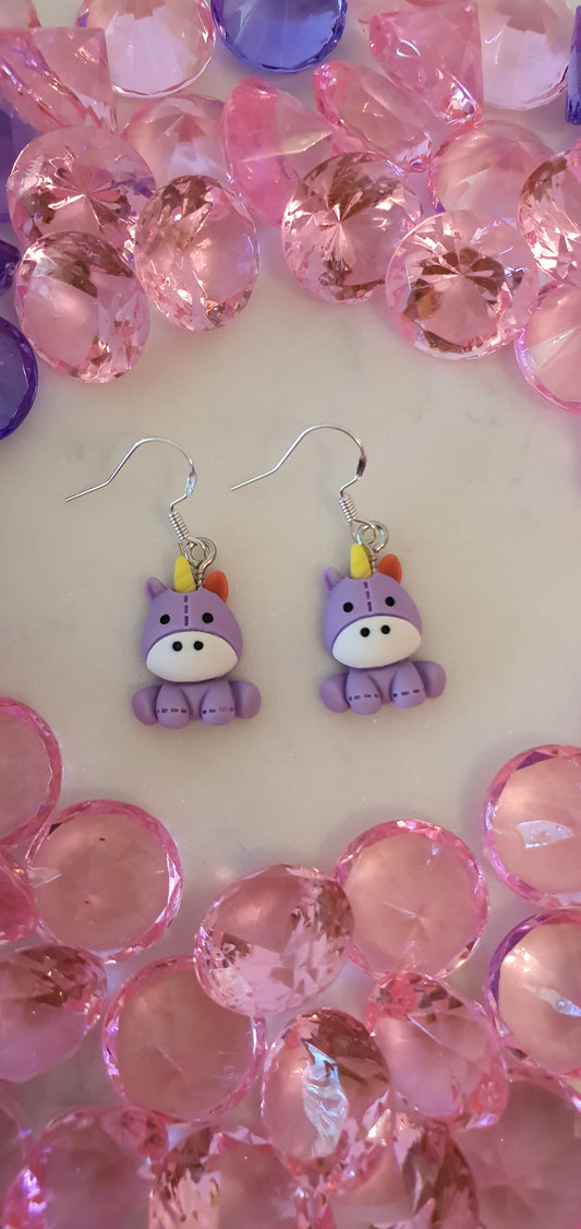 Purple Unicorn of Doom - Set of Earrings