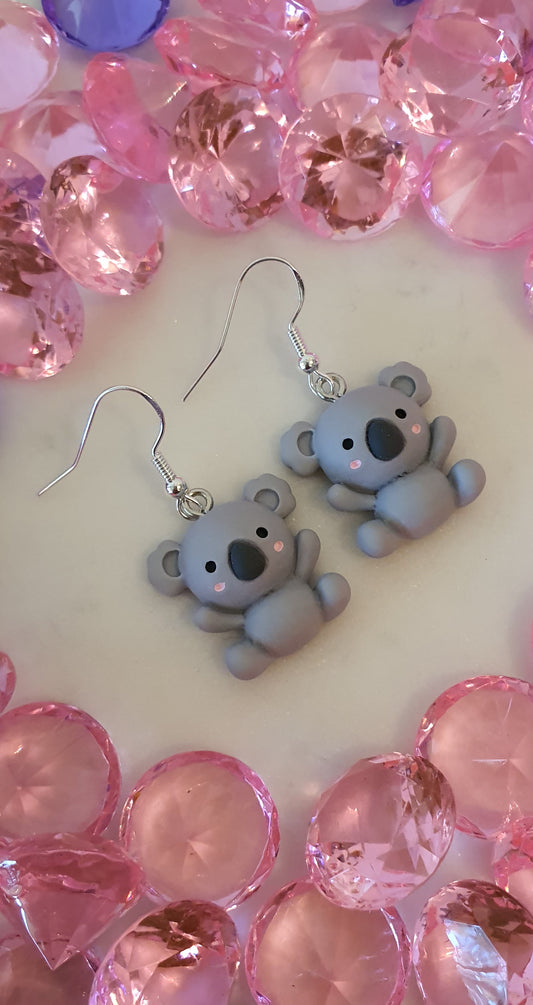 Precious Koala Bear 'Cheers' Set of Earrings