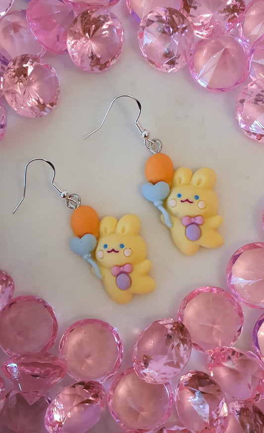 The Yellow Easter Bunny & Egg - Set of Earrings