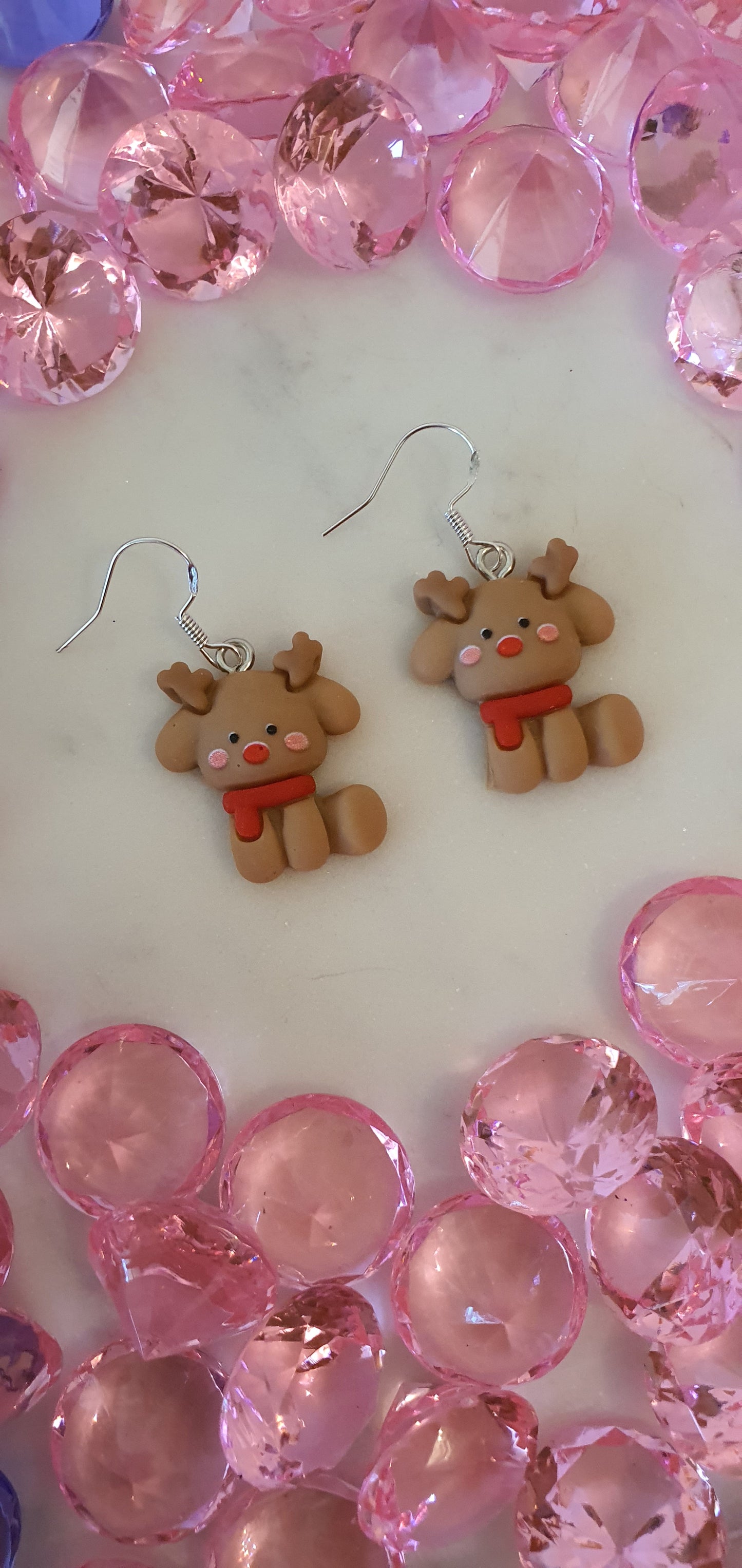 Ho Ho Ho Christmas Reindeer - Set of Earrings