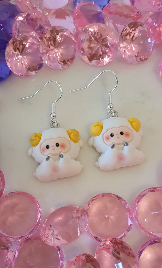 Sheep Style - Lazy Lamb Aerobics - Set of Earrings