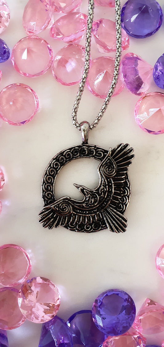 Viking Fantasy - Odin's Messenger Crow Necklace